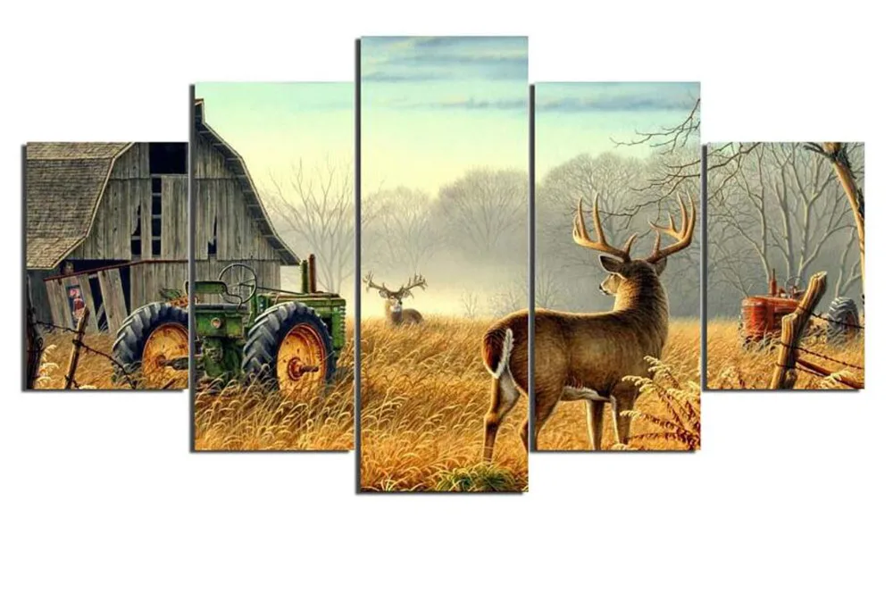 

Elk Diamond Painting Cross Stitch Rhinestones Embroidery Pasted DIY Arts Craft For Living Room Home Decoration