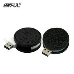 Питание cookie Ручка-накопитель 64 ГБ 8 ГБ 16 ГБ 32 ГБ 4 ГБ флешки Печенье Oreo USB флешка 2,0 100% действительно памяти stick U диск usb2.0