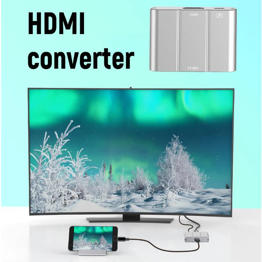 Micro USB all'adattatore del Convertitore di HDMI 1080P HD HDMI Audio Video Converter Cavo Per Andr