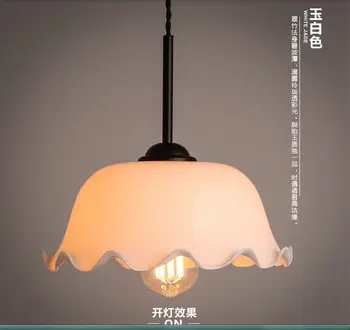 

Retro personality single glass pendant lights kitchen cafe bar lamp Chinese lotus lamp shade old Shanghai small ZH ZS107