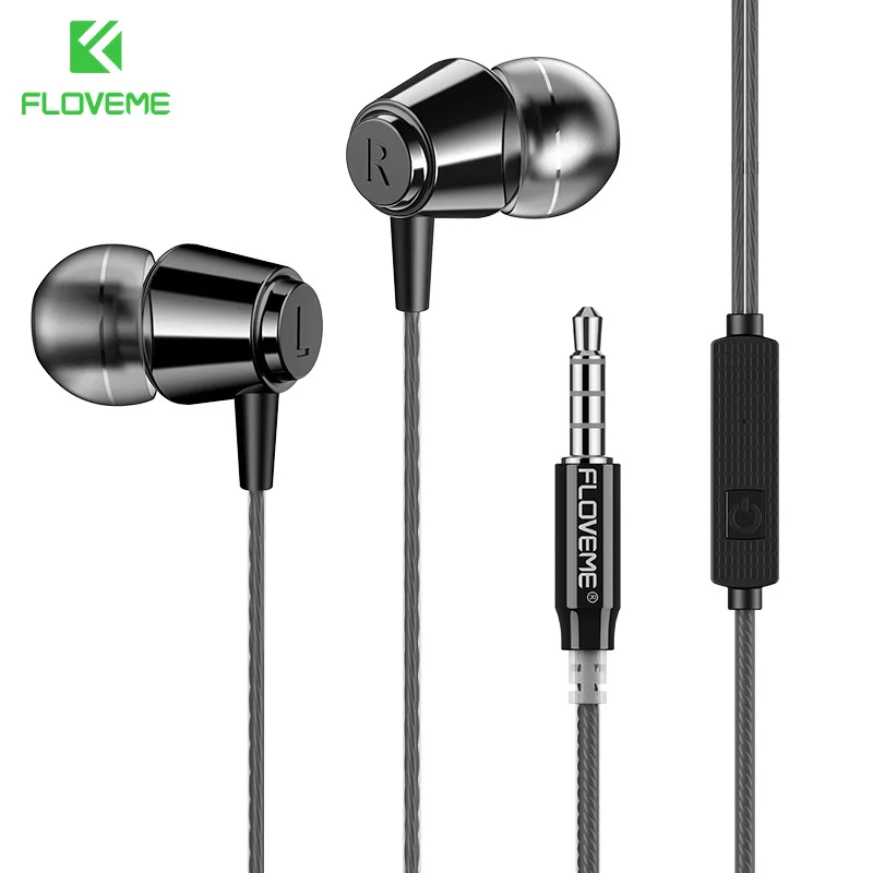 

FLOVEME In-Ear Earphone For iPhone HIFI Stereo Wired Earbuds For Xiaomi Earphones For Computer Bass 3.5mm 1.2M With Microphone