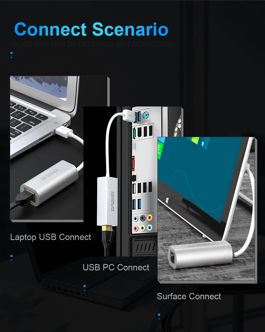 SAMZHE USB в Ethernet адаптер USB 3,0 2,0 в RJ45 Lan сетевая карта для ноутбука Android Mac iOS Apple компьютер XiaoMi устройства