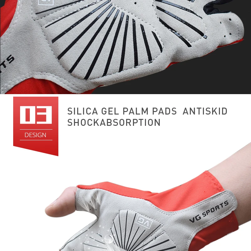 VG спортивные велосипедные перчатки на полпальца, противоскользящие велосипедные перчатки из лайкры, перчатки для горного велосипеда