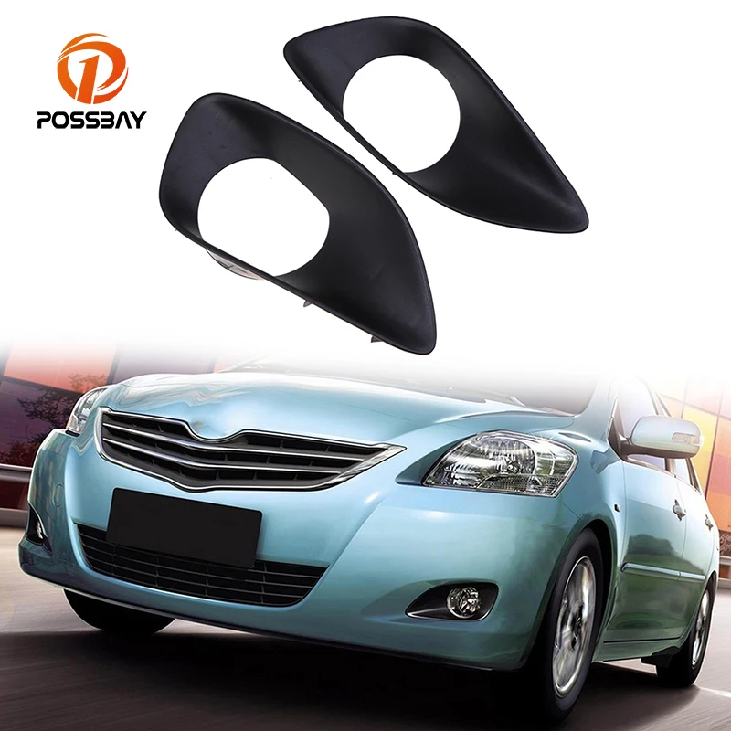 FOR 2007-2008 YARIS SEDAN FRONT BUMPER LOWER GRILLE FOG LIGHT COVER BEZEL 3PCS