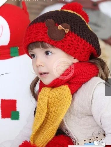 Hooyi вязаная крючком Детская Шапки шарф наборы для Обувь для девочек берет Кепки для маленьких мальчиков Шарфы для женщин шапочка Bebes Панама детская бонет