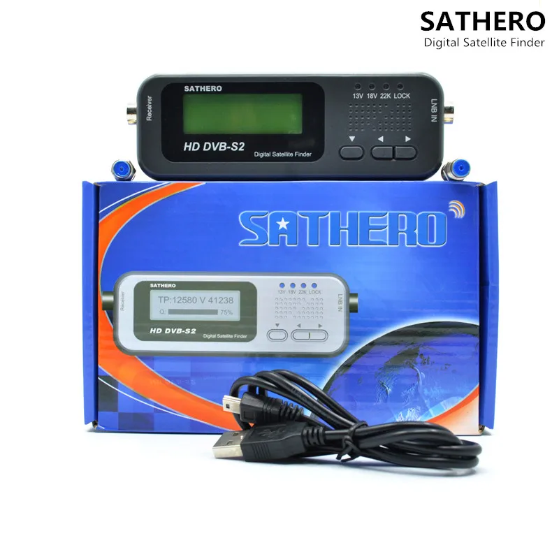 SH-100HD Карманный поиск цифрового сигнала Sathero спутниковый искатель метр USB 2,0 DVB-S/S2 HD сигнальный спутник приемник SH-100 HD