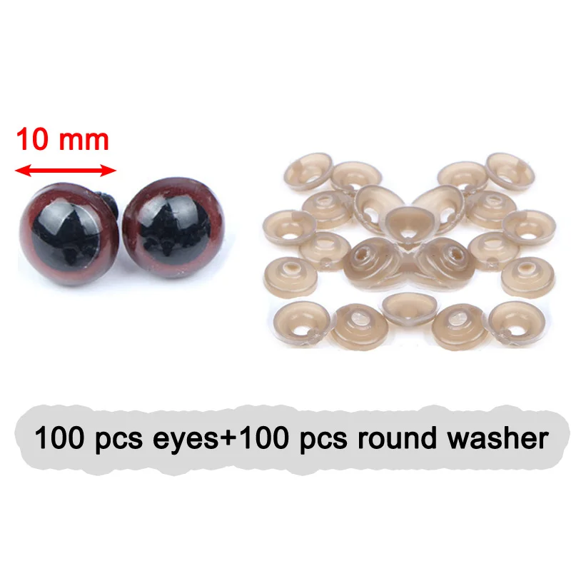 20pcs 8/10/12/14mm Mix Color Plastic Safety Eyes Crafts Animal