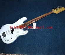 free shipping new Big John fretless electric bass guitar in white with across bridge F-3387
