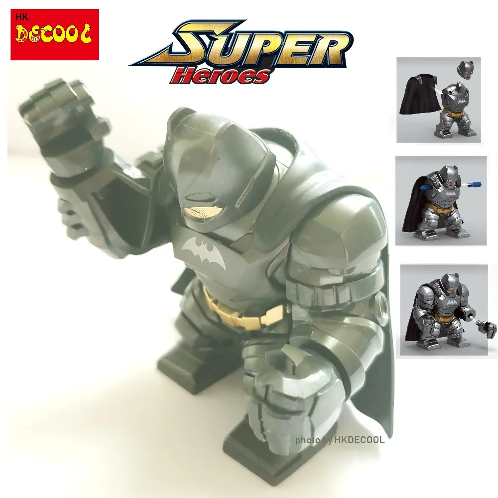 Decool 0295 Superheroes 8 см + большой мужской размер вооруженный Бэтмен строительные блоки