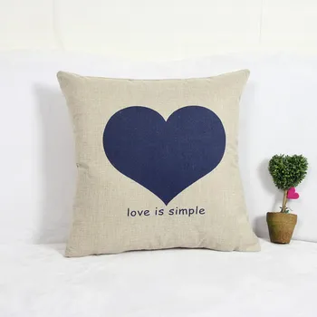 

2016 blue love heart Cushion Custom Nordic style Decorative Throw Pillows Sofa Chair Cushion 45 x 45 cm / 17.7 x 17.7 ''