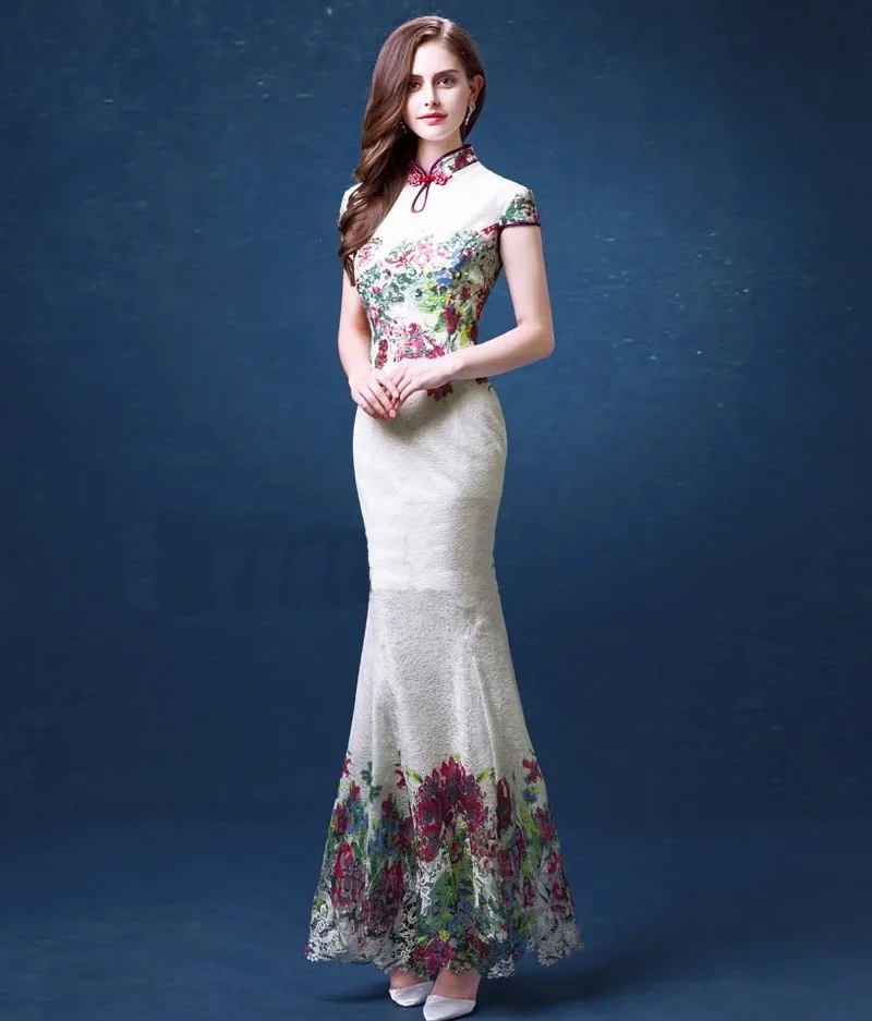long Mermaid cheongsam dresses (6)