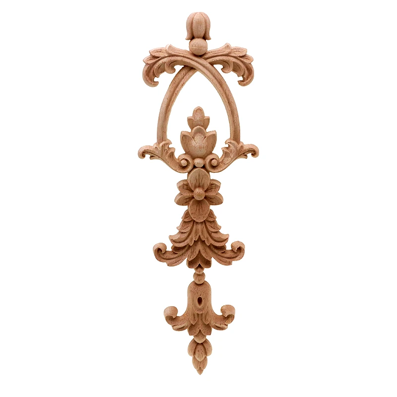 

European applique solid wood long piece home decoration carve patterns or designs on woodwork accessories