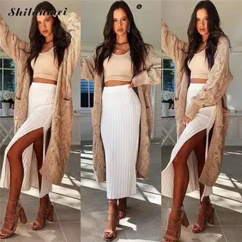 

Sexy White Side Split Skirts Women Fashion High Waist Bandage Skirts Ladies Elegant Bodycon Party Clubwear Work Midi Skirts