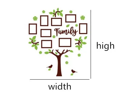 Детский рост фото дерево 3D самоклеящаяся наклейка на стену гостиная диван фон акриловая фоторамка украшение детской комнаты