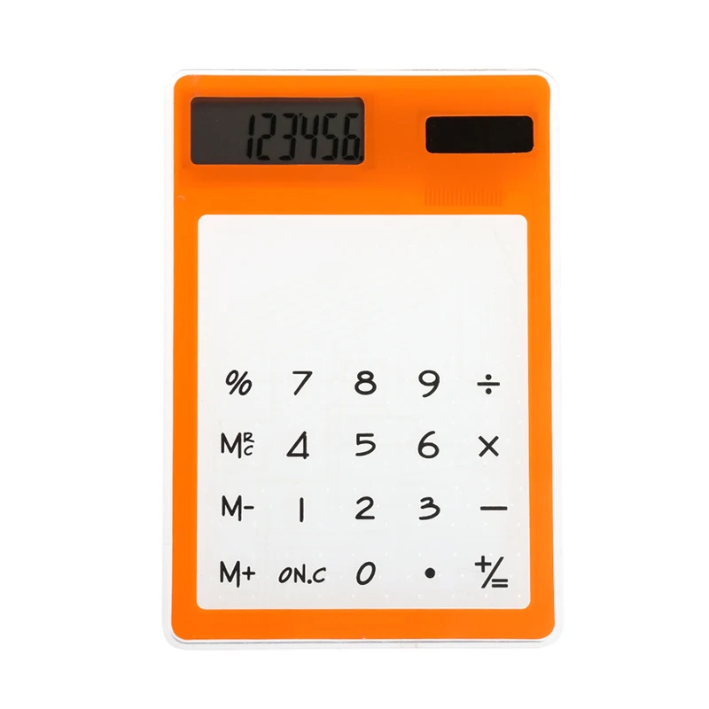

Ultra Slim Mini Transparent Solar Powered Calculator LCD Touch Screen 8 Digit W15
