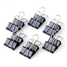 

deli stationery deli 9543 black binder clips dovetail clip Medium 32mm file clip paper clip