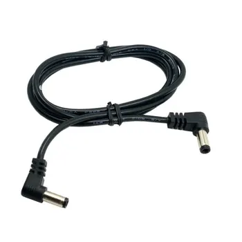 

10pcs/lot Cablecc 60cm DC Power 5.5 x 2.1mm / 2.5mm Male to 5.5 2.1/2.5mm Male Plug Cable 90 Degree Right Angled