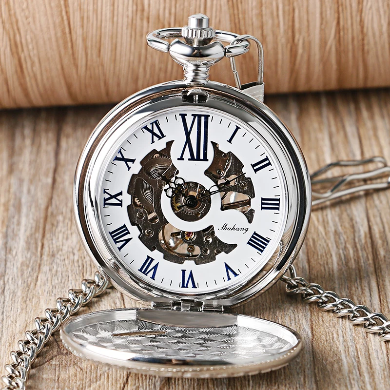 Men Women Mechanical Pocket Watch Warcraft Mechanical Hand Wind Pocket Watch Clock Pendant Watch On The 5