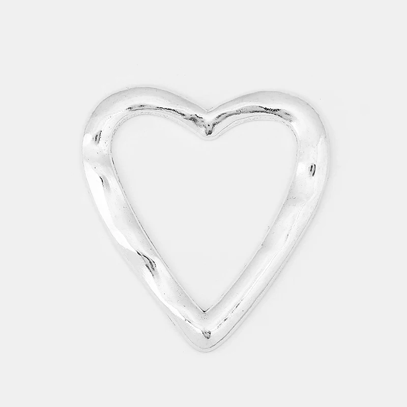 4pcs Hollow Open Large Heart Charms Pendant For Earring Necklace Jewelry Making Findings Accessories 59*62mm | Украшения и