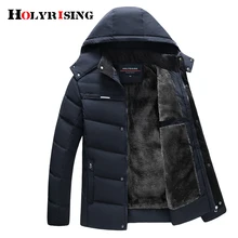 Holyrising, Мужская парка, Толстое Зимнее пальто, теплая, Ropa De Hombre, мягкая, Jaqueta Masculina, с капюшоном, ветровка, верхняя одежда, мужская одежда, 18527-5