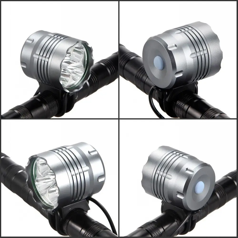 Водонепроницаемый 10000лм 5x XM-L T6 светодиодный фонарь для велосипеда 3 режима велосипед MTB дорожный велосипедный фонарь+ батарейный блок+ задний светильник