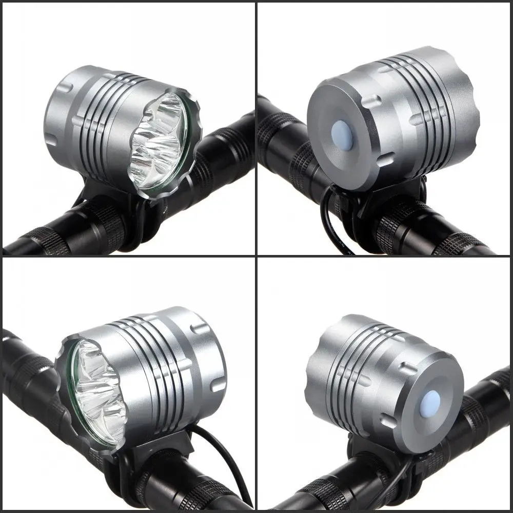 Perfect Waterproof 10000Lm 5x XM-L T6 LED Bike Lamp 3 Modes Bike MTB Road Cycling Torch+Battery Pack + Rear Light 2