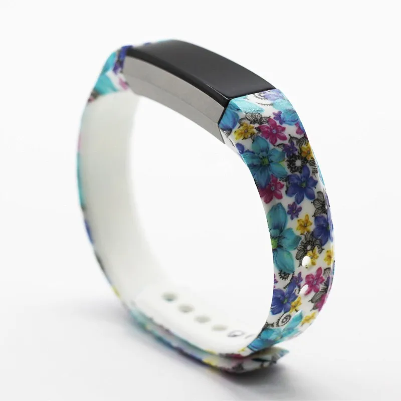 Patterns Large & Small Silicone Fitbit Alta Wristbands Sports Smart DIY Watch Bands Bracelet Strap Replacement in 20 Colors (55)