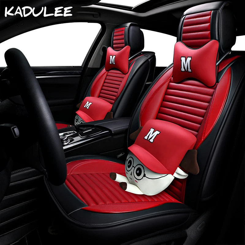 Чехлы на сиденья автомобиля KADULEE из искусственной кожи для toyota премио getz mitsubishi colt