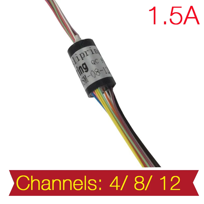 Микро-Контактное кольцо 8,5 мм 4/6/8-канальный сетевой видеорегистратор 1.5A поворот Контактное кольцо для PTZ ручной Gimbal RC и ротора устройств