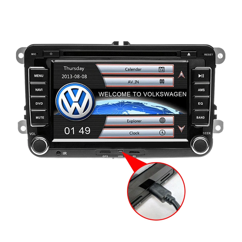 7 дюймов FHD 2 Din Автомобильный мультимедийный плеер Автомобильный DVD сенсорный экран радио аудио Авто для Volkswagen/Golf/Polo/b7/b6/SEAT/leon/Skod