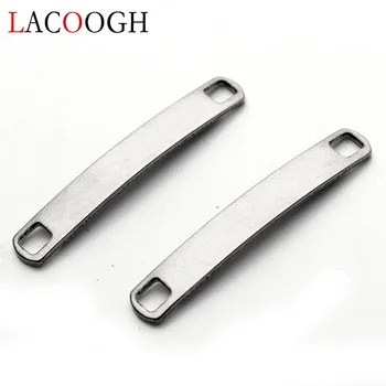 

Wholesale 20pcs/lot 5*34mm Silver Stainless Steel Oval Bent Blank Stamping Connector Bar for Handmade Bracelets Jewelry Making