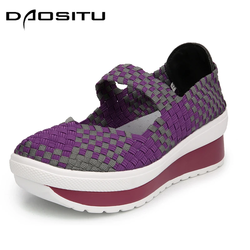 DAOSITU  Casual Women Shoes Summer Flats Comfortable Breathable Braided Shoes Outdoor Fashion Female Sapato Size 35-40