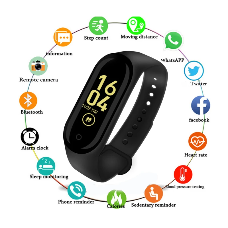 

Kcondicee Smart Watch Smart Band Men's Watch Heart Rate Monitor Blood Pressure Fitness Tracker Women's watch For IOS Android