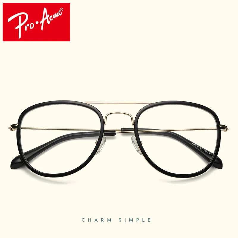

Pro Acme Design Eyewear Glasses Frame Women Reading Optical Clear Lens Eyeglasses Round Metal Frame Transparent Glasses CC1101