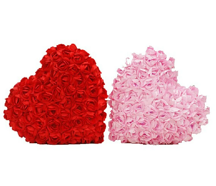 

99Rose Flowers Heart Love Plush Pillow Large three-dimensional rose of love pillow doll plush toy Cushion birthday gift 40*35cm
