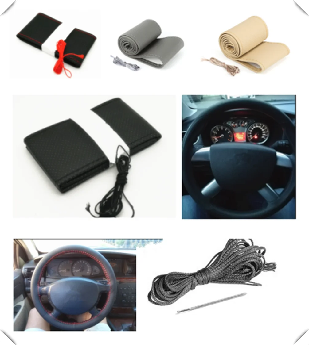 

Auto parts soft fiber leather braided steering wheel cover for Opel Corsa Antara Meriva Zafira Insignia Mokka