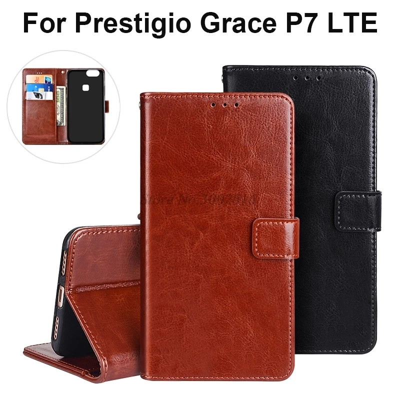 

2 Styles Case For Prestigio Grace P7 LTE Case Cover Flip Leather Case For Prestigio Grace P7 LTE Cover Capa Phone bag Case Shell