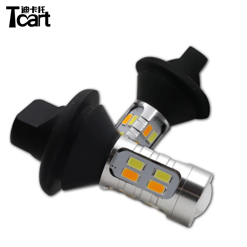 

Tcart T20 7440 turn signal lights for honda crv civic dio accessories T25 7443 PY21W BAU15S led drl daytime running lights