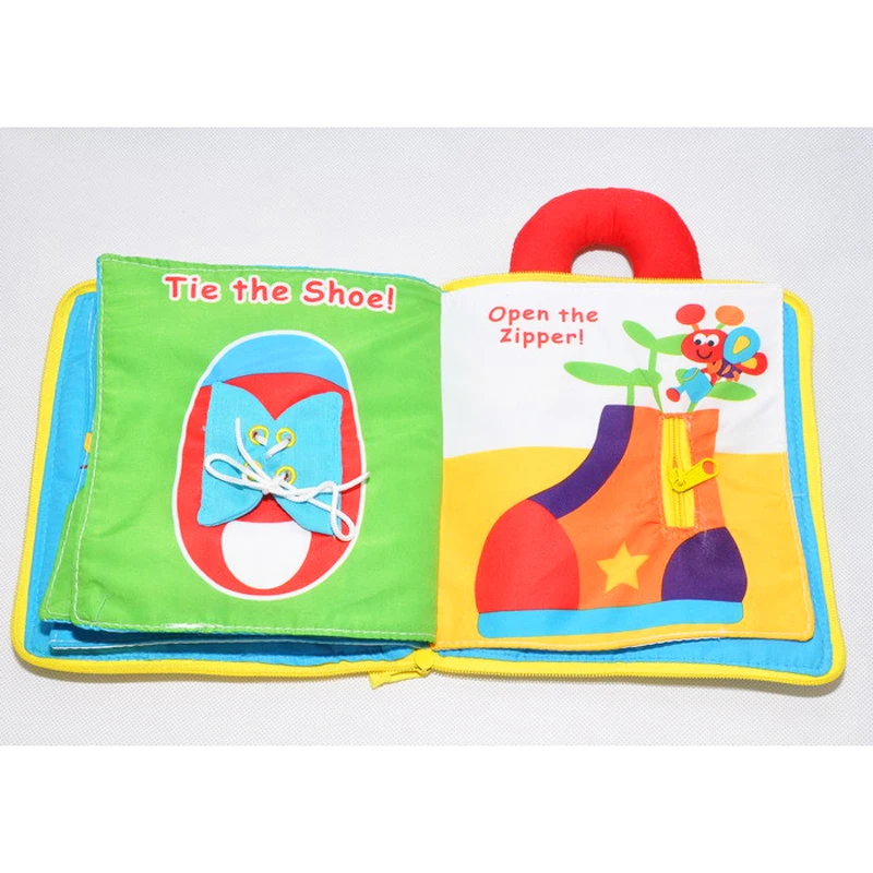 JJOVCE-Baby-Cloth-Book-Baby-Fabric-Books-Early-Educational-Learning-Toy-Learn-to-Wear-Baby-Bedtime-Game-Story-Sensory-Develop-03