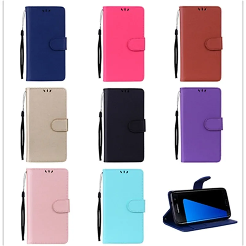 

Luxury Flip Cover Wallet Leather Cases With Card Holder Phone Holster For Samsung Galaxy S5 S6 S7 S7Edge S8 S8Plus S9 S9Plus