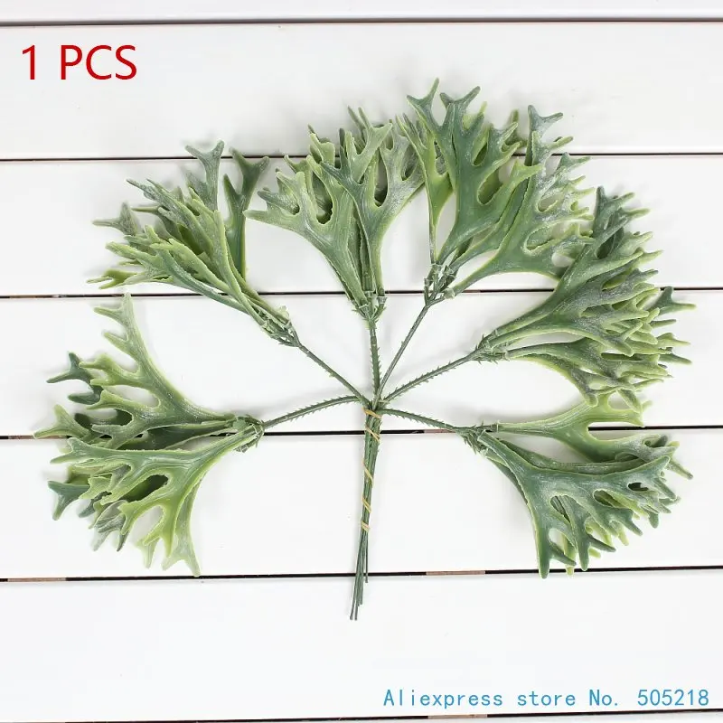 1 шт. красивый искусственный мягкий пластиковый Staghorn букет из папоротника Platycerium Wallichii зеленое растение для украшения дома F441