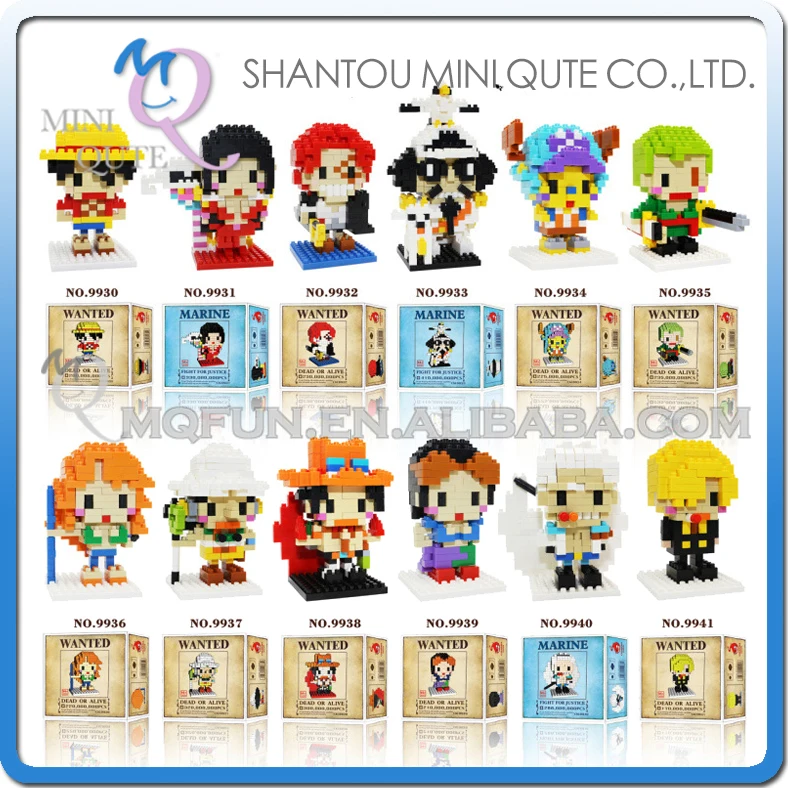 

Mini Qute Kawaii CKL one piece anime Luffy Chopper Zoro diamond plastic building blocks bricks figures model educational toy