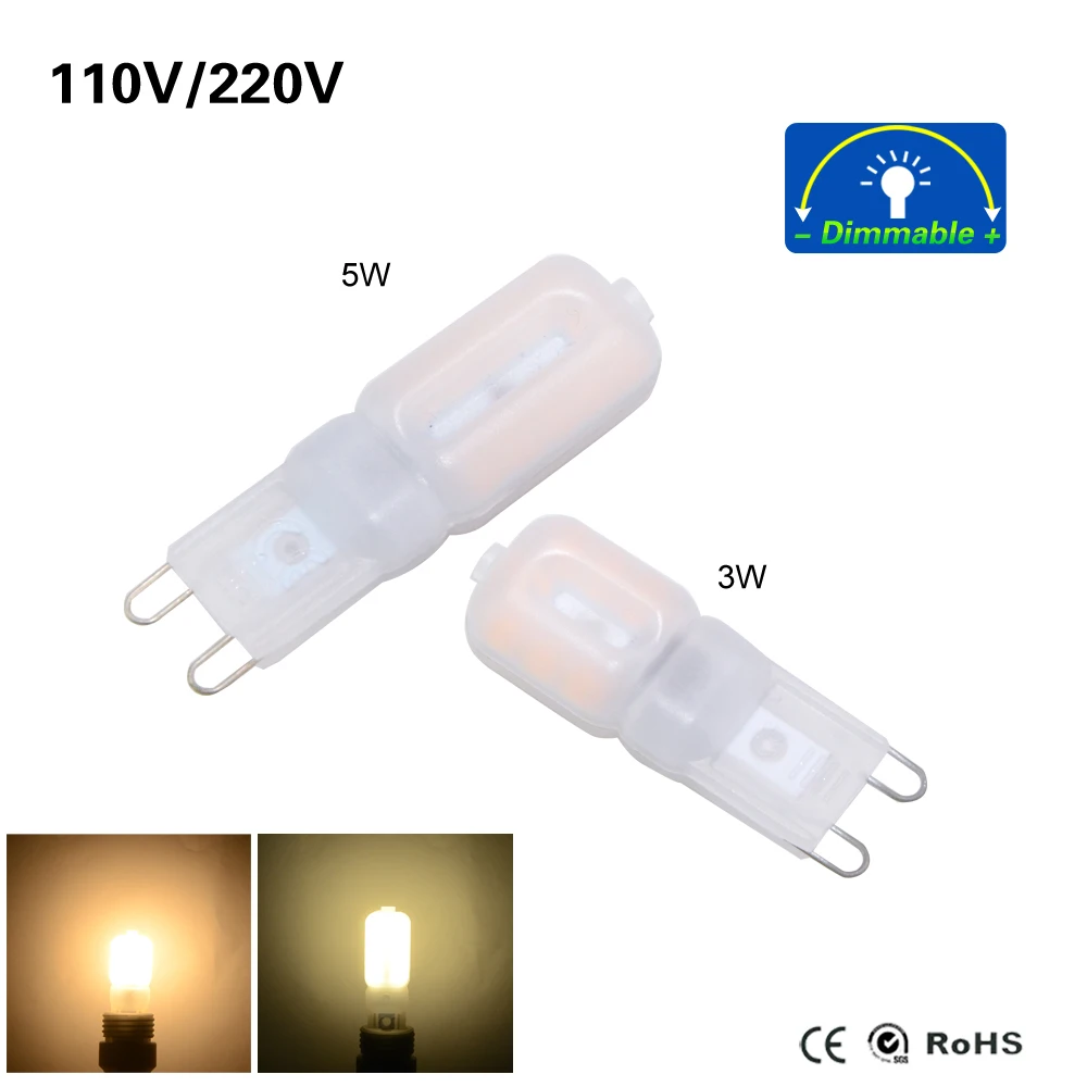 Светодиодная лампа G9 3 Вт 5 220 В/110 В SMD 2835 сменная галогенная для кристаллической