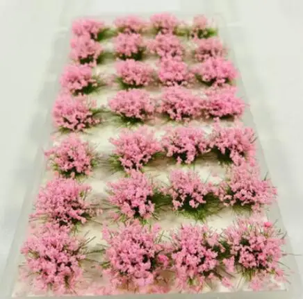 Миниатюрные цветы и растения, позиционная платформа, реконструкция материалов 28 шт./упак. военный вариант - Цвет: Розовый