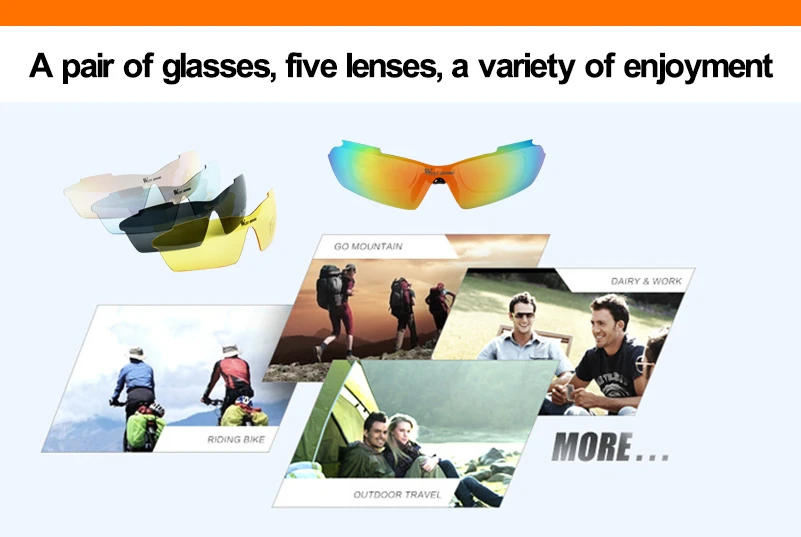 Поляризованные солнцезащитные очки с 5 линзами для езды на велосипеде, солнцезащитные очки с рамкой для близорукости, спортивные очки для горного велосипеда, велосипедные солнцезащитные очки