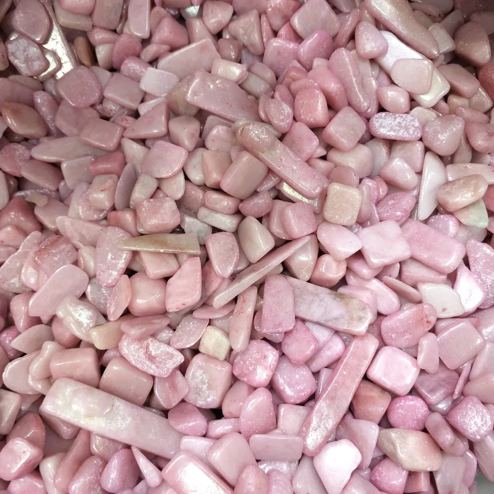 Горячая 200 г натуральный розовый минеральный полированный камень кристалл гравий полудрагоценный камень для украшения
