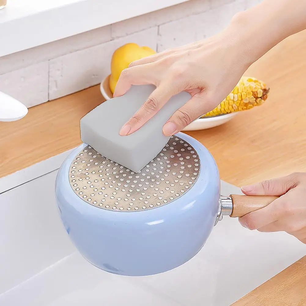 

10 Pcs/lot Cleaning Sponge With Strong Cleaning Power Environment-Friendly Multi-Purpose Cuttable Sponge Gray
