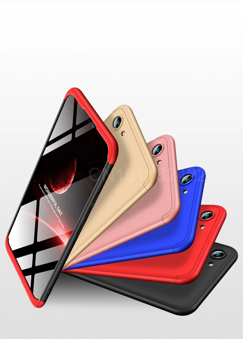 Y81 360 Degree For Vivo Y81 Case Full Body Cover Case PC Hard For Vivo Y81 Y 81 VivoY81 Cases With Tempered Glass 6 (1)
