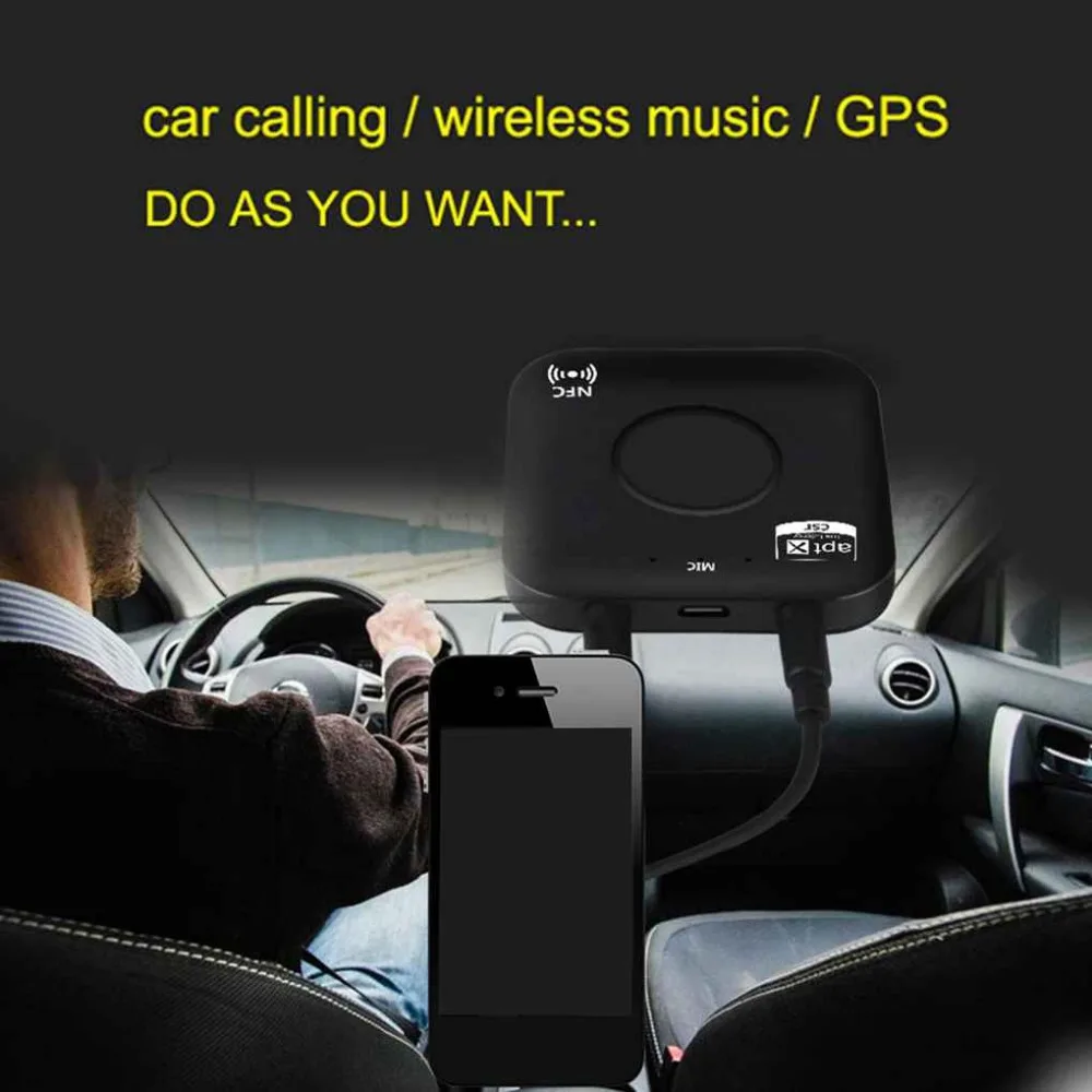 Bluetooth адаптер ABS V4.2 Micro USB 5 V/0.5A 200-300MA Android/PAD/IOS радио-Кассетный проигрыватель с NFC