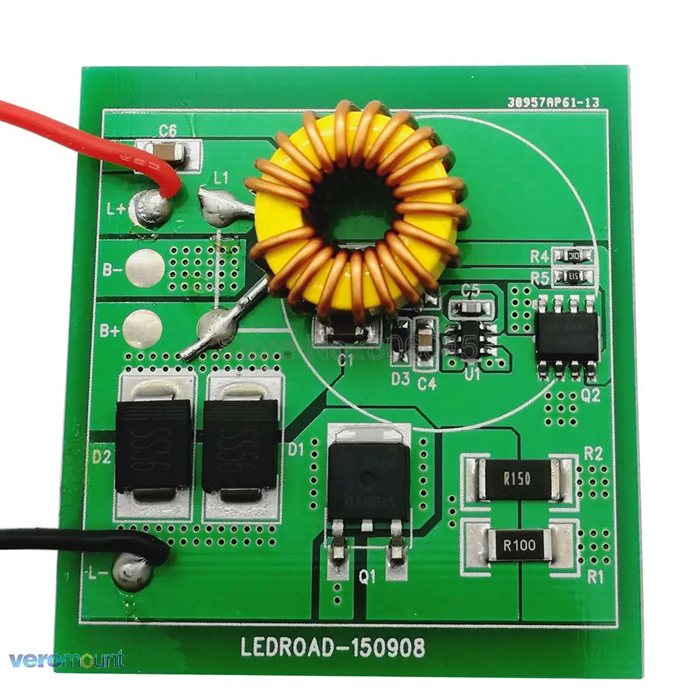 CREE XHP70 светодиодный драйвер, вход DC12-24V, выход 6 в 4,2-а, Электромобиль мотоцикла, Модифицированная монтажная плата, Sqaure XHP70 светодиодный драйвер